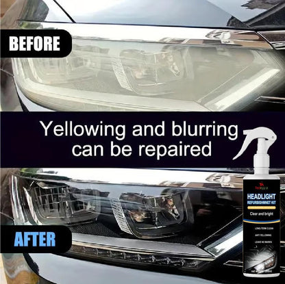 Automotive Headlight Restoration Spray – Buy 1 Get 1 + Protectant + Sponge + Microfiber Towel Free