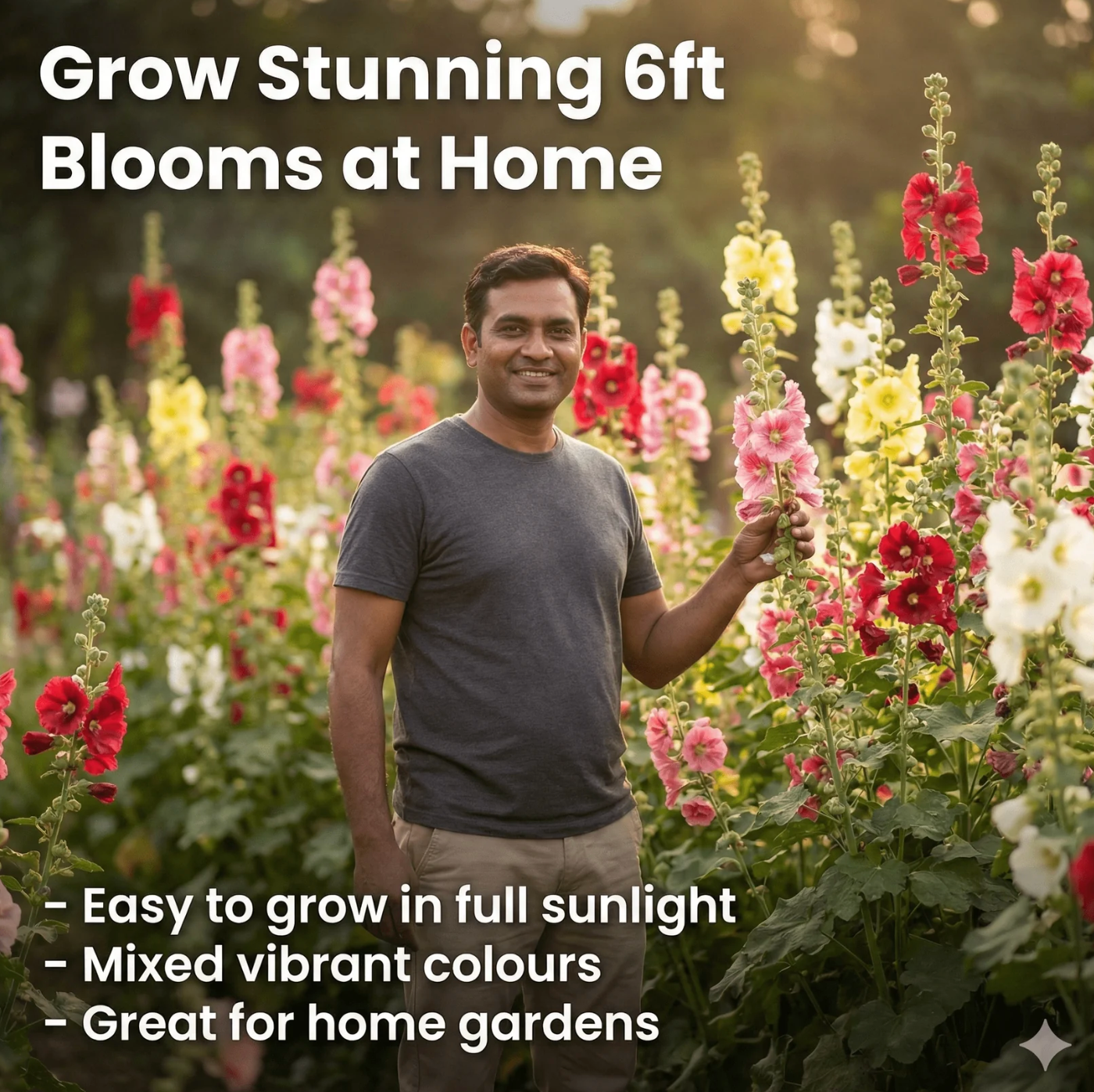 Imported Hollyhock Seeds - (Multi Colour 100gm)